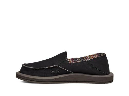 Sanuk Damen Donna Hanf zweifarbig Flacher Slipper, Schwarz, 42 EU von Sanuk