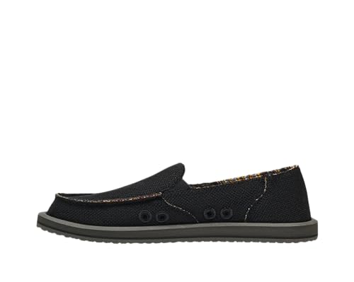 Sanuk Damen Donna Hemp Loafer, Größe M, Schwarz, 38 EU von Sanuk