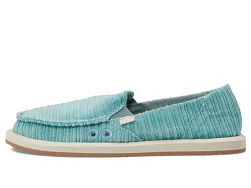 Sanuk Damen Donna Vintage Cord Loafer, Dusty Turquoise, 40.5 EU von Sanuk