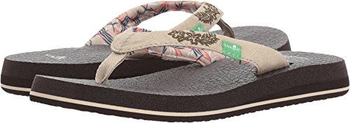 Sanuk Damen Yoga Paradise 2 Flipflop, Naturparadies Palmen, 42.5 EU von Sanuk