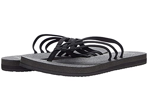 Sanuk Damen Yoga Sandy Flipflop, Schwarz, 37 EU von Sanuk