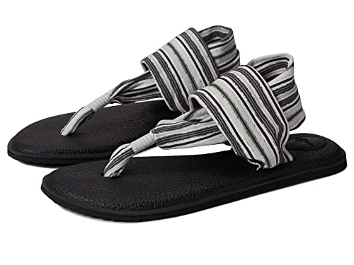 Sanuk Damen Yoga Sling 2 Stripe Sandale, schwarz/grau, 36 EU von Sanuk