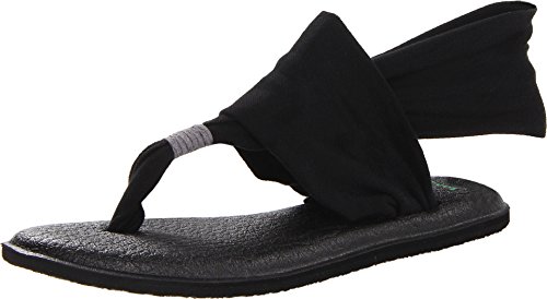 Sanuk Damen Yoga Sling#2 Zehentrenner, Schwarz Black von Sanuk