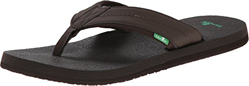 Sanuk Herren Beer Cozy 2 Flipflop, Dunkelbraun, 44.5 EU von Sanuk