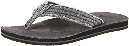 sanuk Herren Fraid Not Zehentrenner, Grau (Charcoal), 44 EU von Sanuk