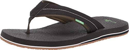 Sanuk Herren Beer Cozy 2 Flipflop, Black Dark Olive, 42 EU von Sanuk