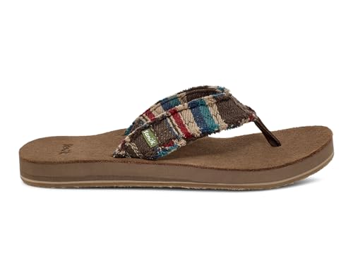 Sanuk Herren Fraid Not Blanket Flipflop, Forest Multi, 46 EU von Sanuk