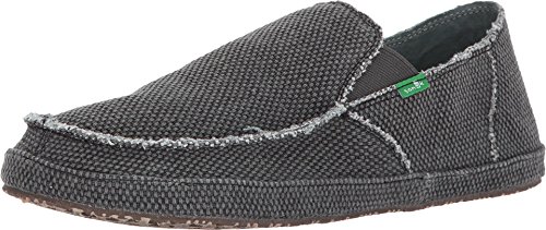 Sanuk Herren Rounder Slipper, Schwarz-Pirate Black, 43 EU von Sanuk