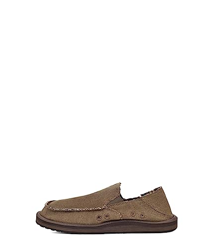 Sanuk Herren Vagabond Sidewalk Surfer St Hanf Loafer, Kantine, 42 EU von Sanuk