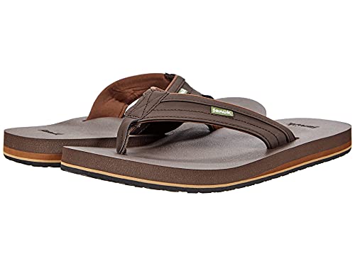 Sanuk Herren Ziggy Soft Top Flipflop, Dunkelbraun, 39.5 EU von Sanuk