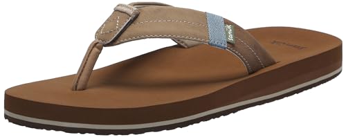 Sanuk Herren Ziggy Switchfit Flipflop, Hellbraun, 44.5 EU von Sanuk