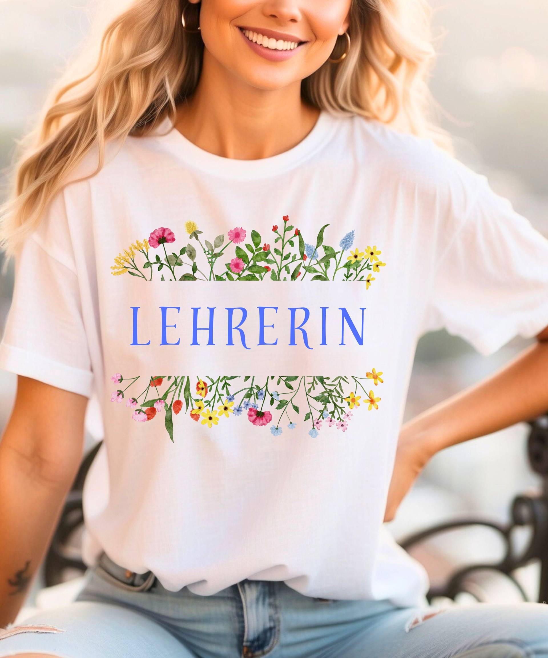 Lehrerin T-Shirt, Shirt Lehrerin, Blumenshirt von SanyliciousDesigns