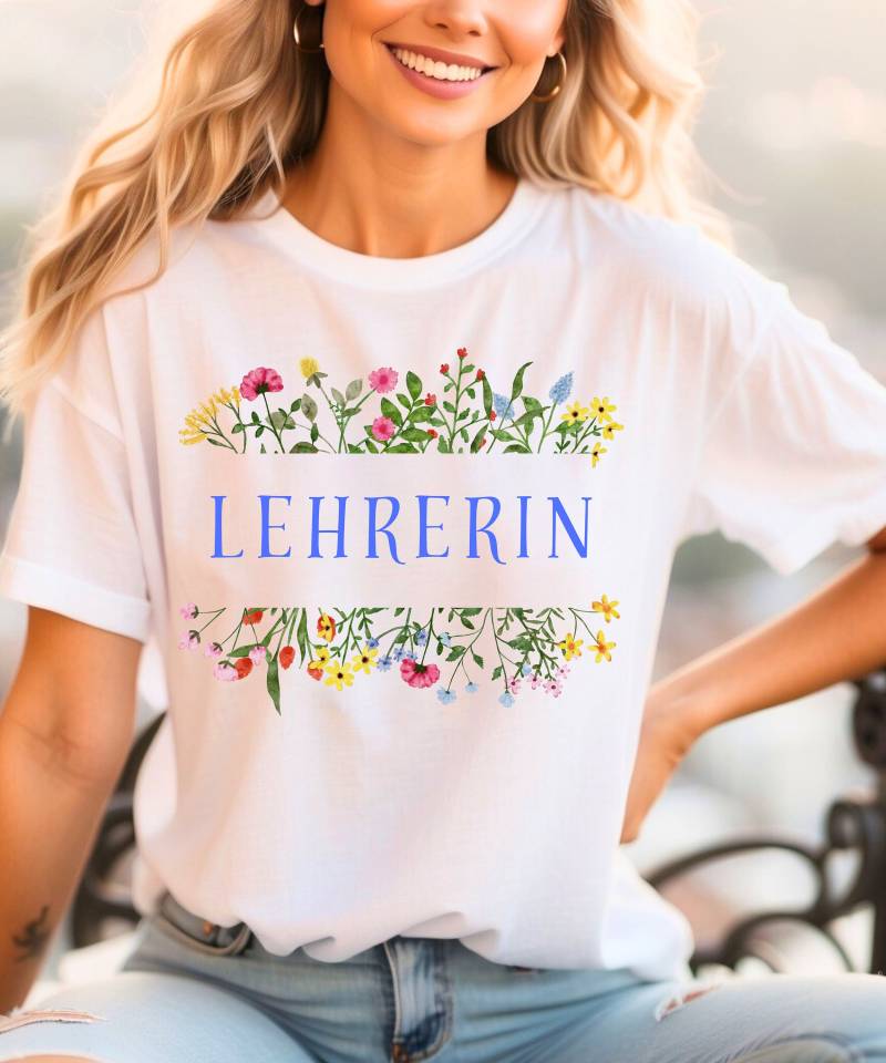Lehrerin T-Shirt, Shirt Lehrerin, Blumenshirt von SanyliciousDesigns