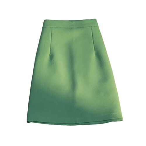 Röcke Damen Schlank A-Linie Sommer Mini Einfacher Retro Damenrock Green M von SaoBiiu