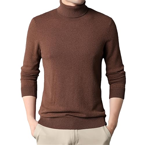 SaoBiiu Rollkragenpullover Für Herren Reiner Wollpullover Herren Kaschmir Warm Langärmelig Strickwaren Auburn L von SaoBiiu