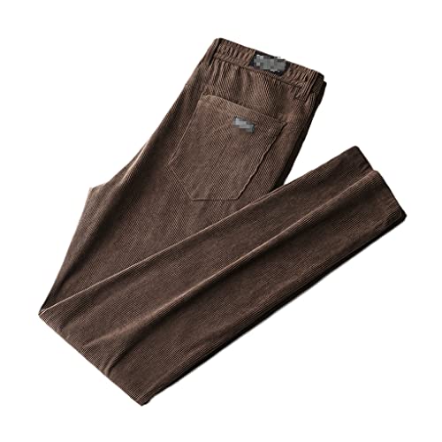 SaoBiiu Winter Dicke Herren Cordhose Mode Freizeithose Business Herren Cordhose Brown 38 von SaoBiiu