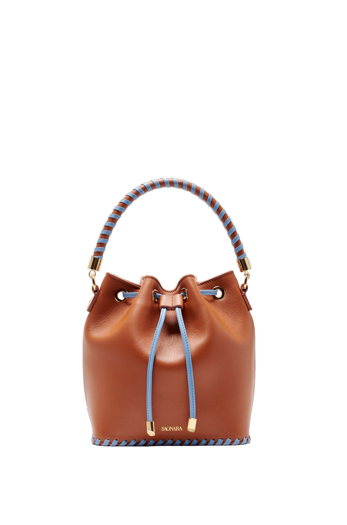SAONARA BUCKET CARAMEL/BLUE SKY LEATHER - Brown - Saonara - Bucket bags SAONARA BUCKET CARAMEL/BLUE SKY LEATHER - Brown - Saonara - Bucket bags von Saonara
