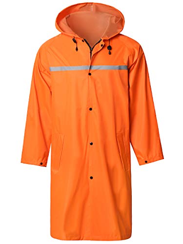 SaphiRose Herren Regenmantel Wasserdichte Lange Regenjacke Outdoor Wiederverwendbare Regenbekleidung von SaphiRose