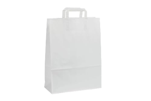 Saphir-Tec VP topcraft® Papier-Tragetasche 40x16x45cm weiß - 200 Stück von Saphir-Tec