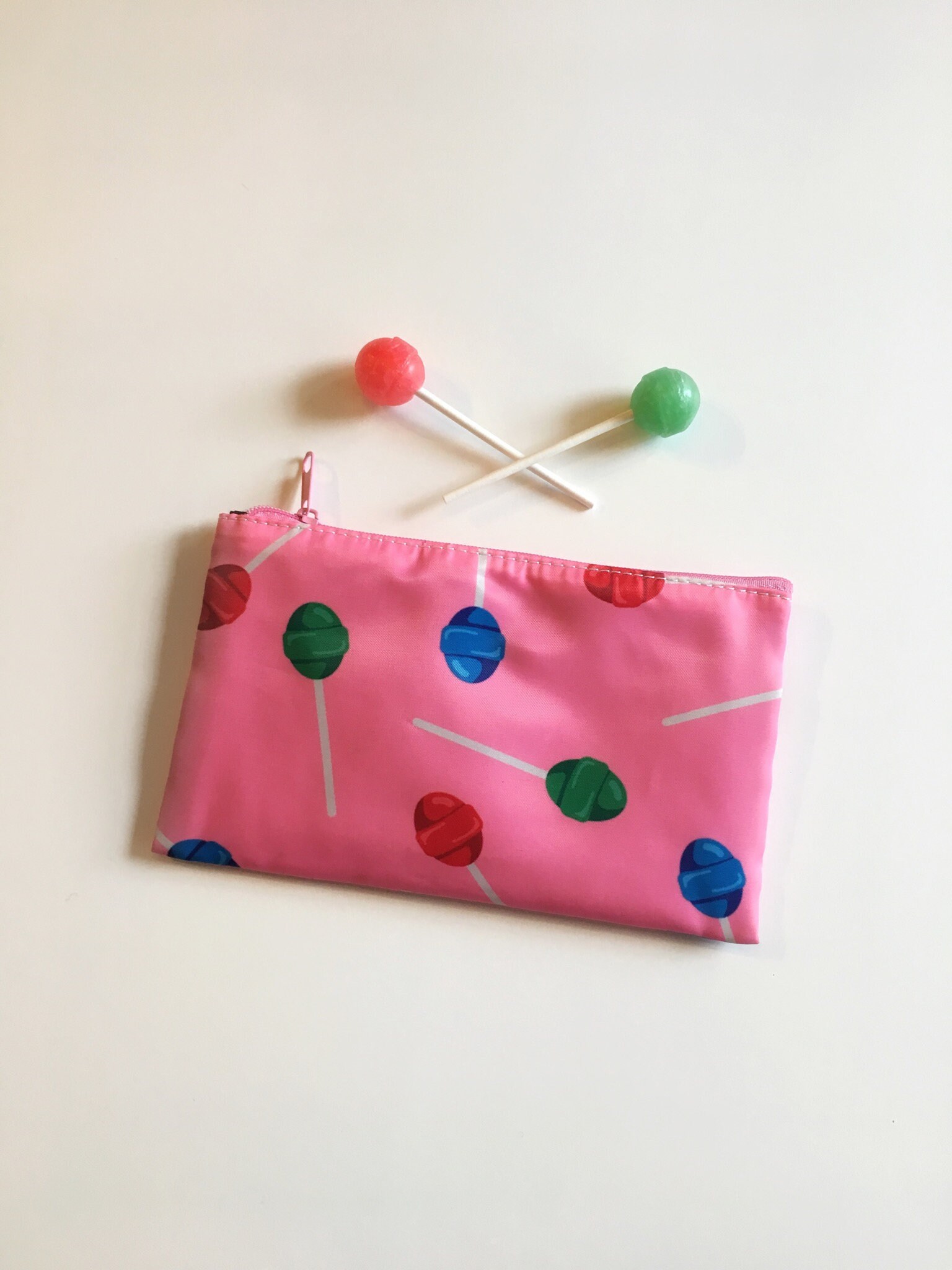 Rosa Lollipop Gemusterte Kleiner Artikel Kosmetiktasche Beutel Rosa Lollipop Gemusterte Kleiner Artikel Kosmetiktasche Beutel von Saphirly
