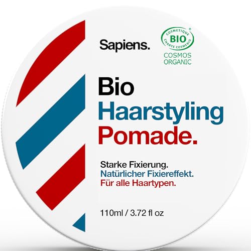 Sapiens Barbershop Haarwachs Männer Bio - Starker Halt 4/5 Matt-Effekt - Haarwachs Matt auf Basis von BIO Zucker - Menthol-Duftstoffe - Professionelle Haarstyling Produkte Made in France - 110 ml Sapiens Barbershop Haarwachs Männer Bio - Starker Halt 4/5 Matt-Effekt - Haarwachs Matt auf Basis von BIO Zucker - Menthol-Duftstoffe - Professionelle Haarstyling Produkte Made in France - 110 ml von Sapiens