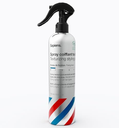 Sapiens Sea Salt Spray - Haarspray Männer BIO-Zertifiziert - Volumen und Textur - Salzwasserspray Haare Angereichert mit Keratin Salzspray - Frischer Meeresduft - 150 ml von Sapiens