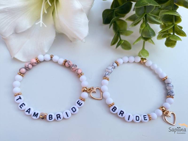 Jga Armband Team Braut Hochzeit Bride Trauzeugin Personalisiertes Junggesellinnenabschied Bachelorette Party von Sapilina
