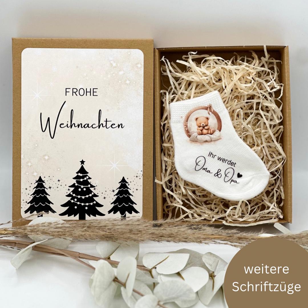 Schwangerschaft Verkünden Weihnachten Schwanger Du Wirst Oma Geschenkidee Papa Geschenkebox Babysocke Baby 2026 Tante von Sapilina