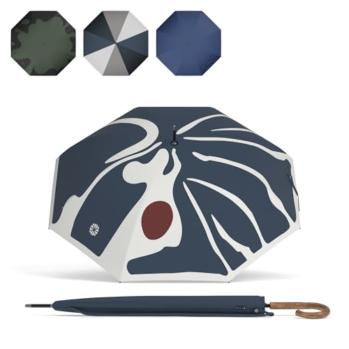 Sapor Design Regenschirm Stockschirm sturmfest Auf-Automatik windsicher | XXL groß & stabil für 2 Personen Damen & Herren | Golfschirm Reise – 113 cm Ø elegant | SAPOR DISTINCT von Sapor Design