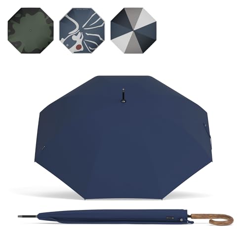 Sapor Design Regenschirm Stockschirm sturmfest Auf-Automatik windsicher | XXL groß & stabil für 2 Personen Damen & Herren | Golfschirm Reise – 113 cm Ø elegant | SAPOR DISTINCT von Sapor Design