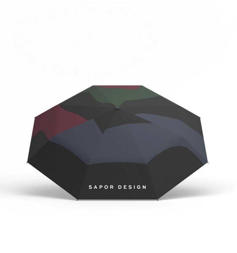 Sapor Design Taschenregenschirm ESSENTIAL, sturmfest, Anti-Bruch Garantie, nachhaltig, großes Dach von Sapor Design