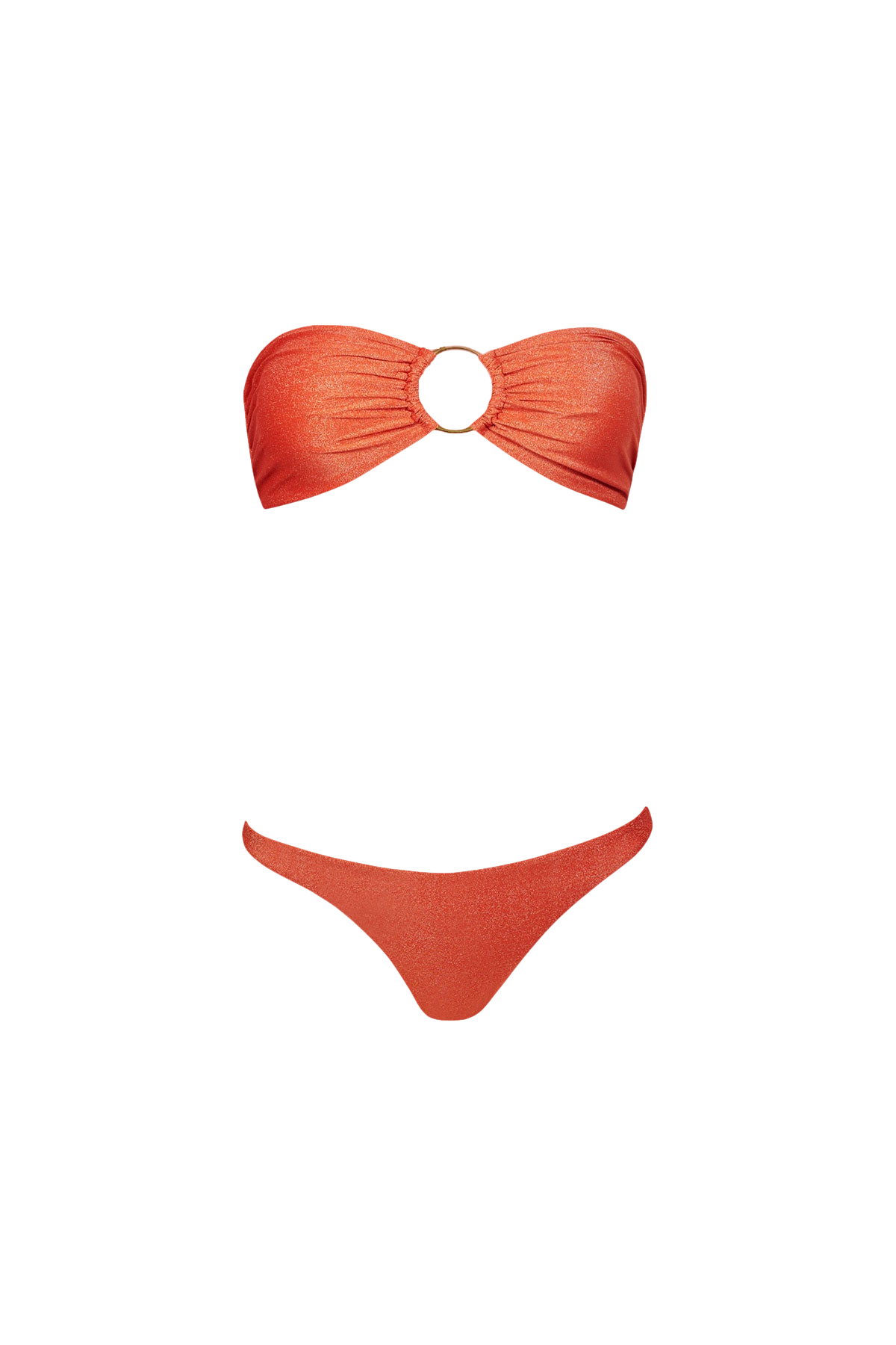 Ring Bikini in Shiny Orange - Top von Sara Cristina