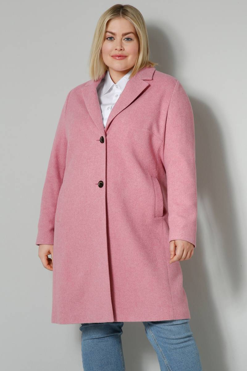 Große Größen Mantel, Damen, rosa, Größe: 52, Polyester/Synthetische Fasern/Wolle, Sara Lindholm von Sara Lindholm