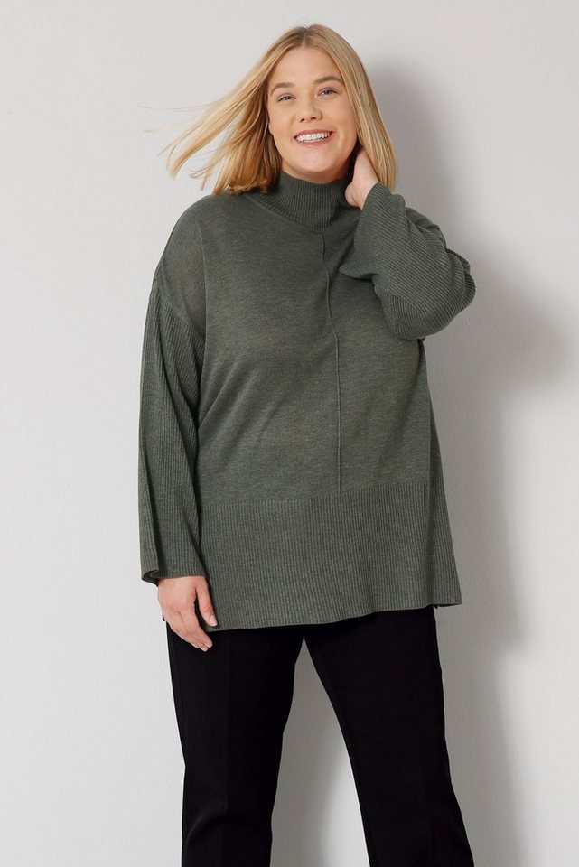 Sara Lindholm Strickpullover Pullover oversized Stehkragen Langarm von Sara Lindholm