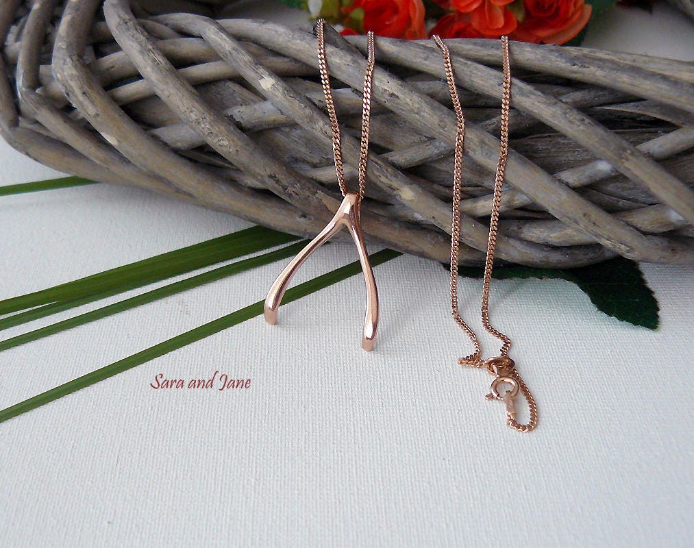 Rose Gold Wishbone Halskette | Gelb Rotgold Gelbgold Krankenschwester Schmuck Oder Ring Halter Rose Gold Wishbone Halskette | Gelb Rotgold Gelbgold Krankenschwester Schmuck Oder Ring Halter von SaraAndJane