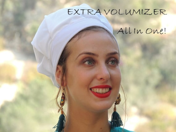 Extra Volumizer - All in One Hut Boubou Bobo Toll Unter Tichel, Kopftücher, Perücken, Chemo, Kopfbedeckung Volumizing Hijab Headpiece Bun von SaraAttaliDesign