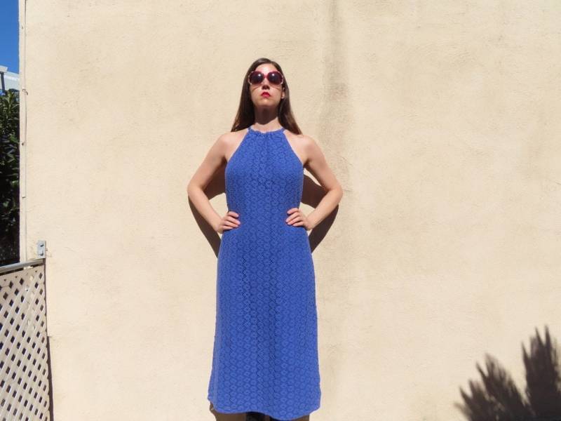 1960S Maxikleid Häkelarbeit Immergrün Lila Blau Blumen Ärmellos Neckholder Gefüttert Kleid Größe L - 42" Brustumfang/ 45" Hüfte/ 50"Länge 1960S Maxikleid Häkelarbeit Immergrün Lila Blau Blumen Ärmellos Neckholder Gefüttert Kleid Größe L - 42" Brustumfang/ 45" Hüfte/ 50"Länge von SaraLouiseVintage