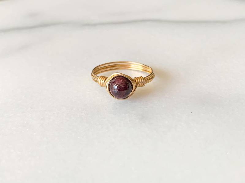 Wassermelonen-Turmalin Ring - Draht Gewickelt Natürlicher Edelstein in 14K Gold Filled Oder Sterling Silber Individuell Handgefertigter Schmuck Wassermelonen-Turmalin Ring - Draht Gewickelt Natürlicher Edelstein in 14K Gold Filled Oder Sterling Silber Individuell Handgefertigter Schmuck von SaraWeberJewelry