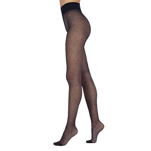 Sarah Borghi Strumpfhose Damen 20 Den mit Tupfen Polka Dot, Ultra-Komfortband, Made in Italy von Sarah Borghi