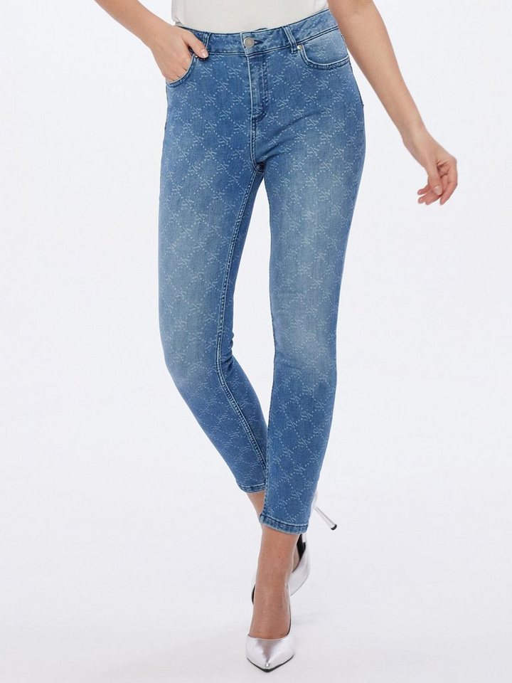 Sarah Kern Skinny-fit-Jeans Denim-Hose figurbetont in Baumwoll-Stretch von Sarah Kern