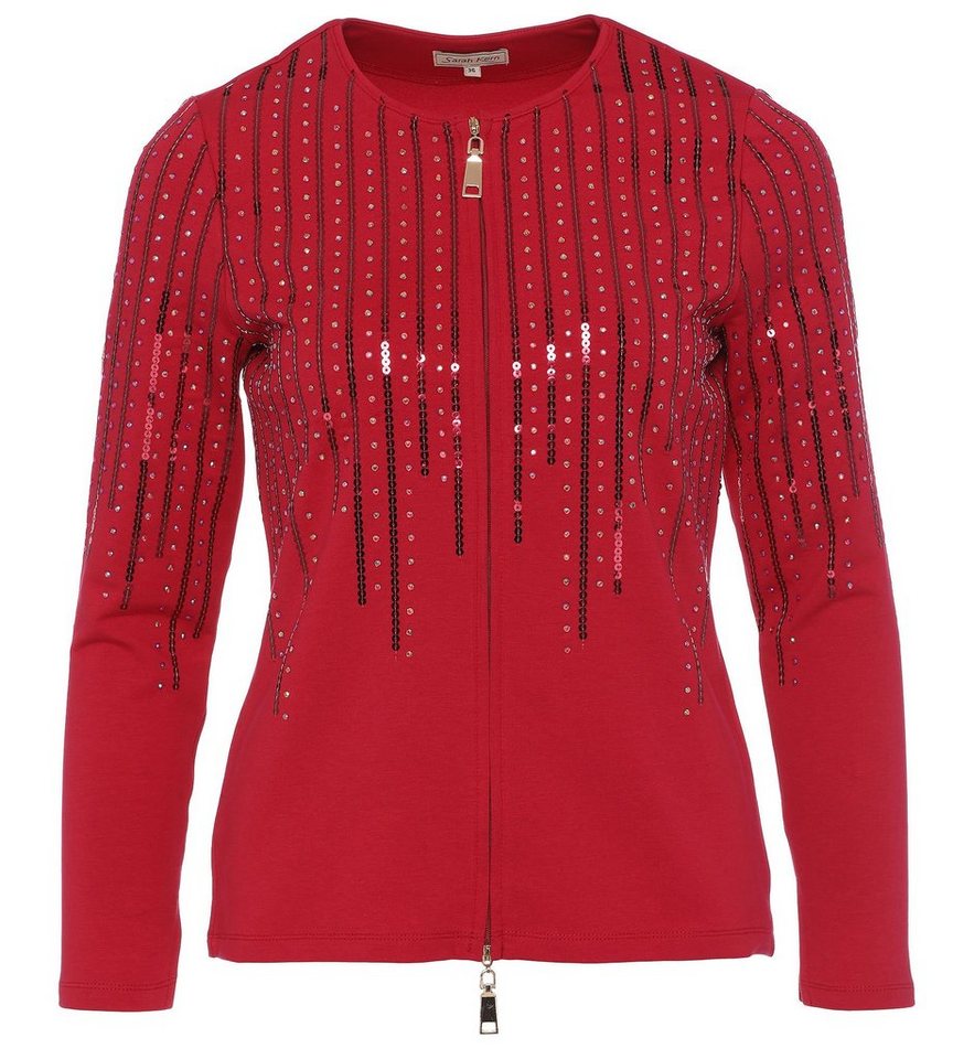 Sarah Kern Blusenjacke Blouson figurbetont mit Pailletten-Applikation von Sarah Kern