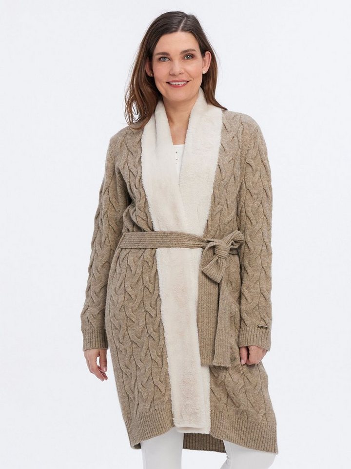 Sarah Kern Cardigan Strickjacke figurumspielend mit Zopfmuster von Sarah Kern