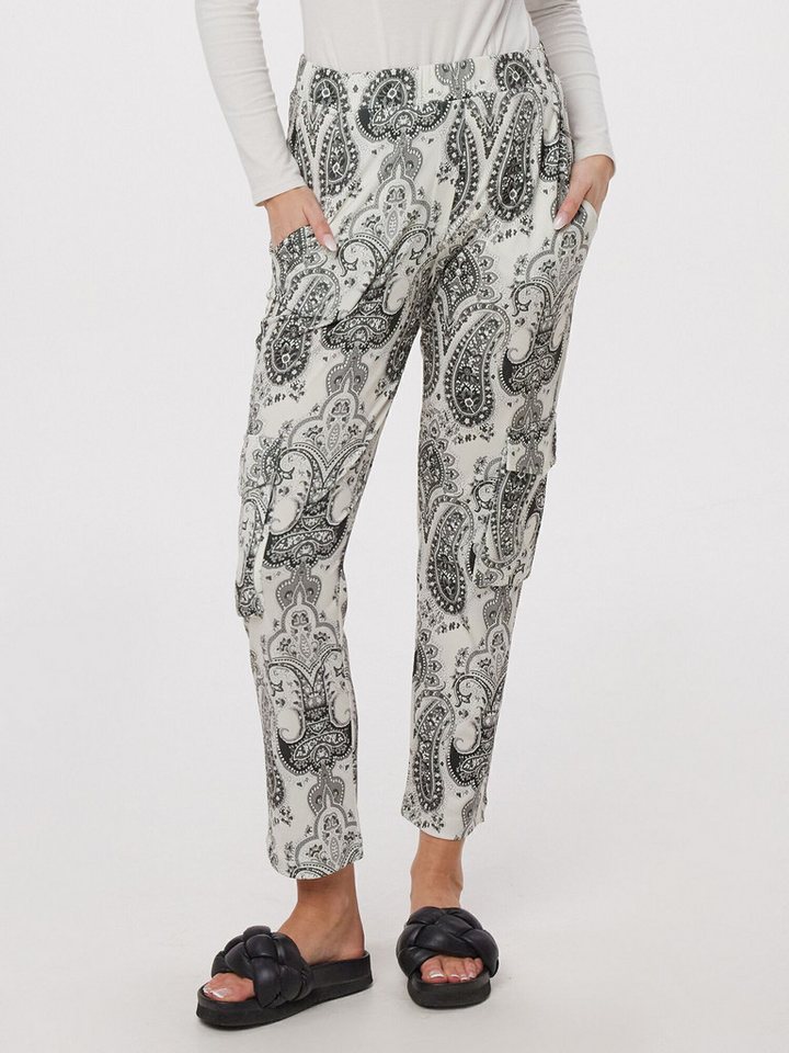 Sarah Kern Cargohose Frenchjerseyhose Figurumspielend im Alloverdruck von Sarah Kern