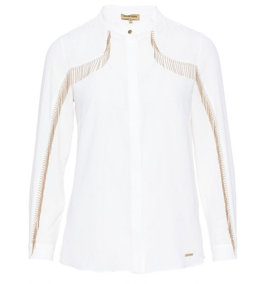 Sarah Kern Langarmbluse Shirt figurumspielend mit Golden Tassle von Sarah Kern