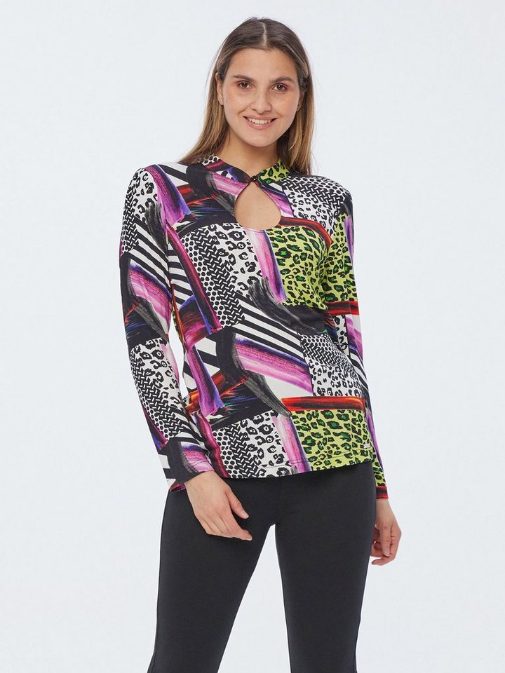 Sarah Kern Schlupfbluse mit Cut Out und Print von Sarah Kern