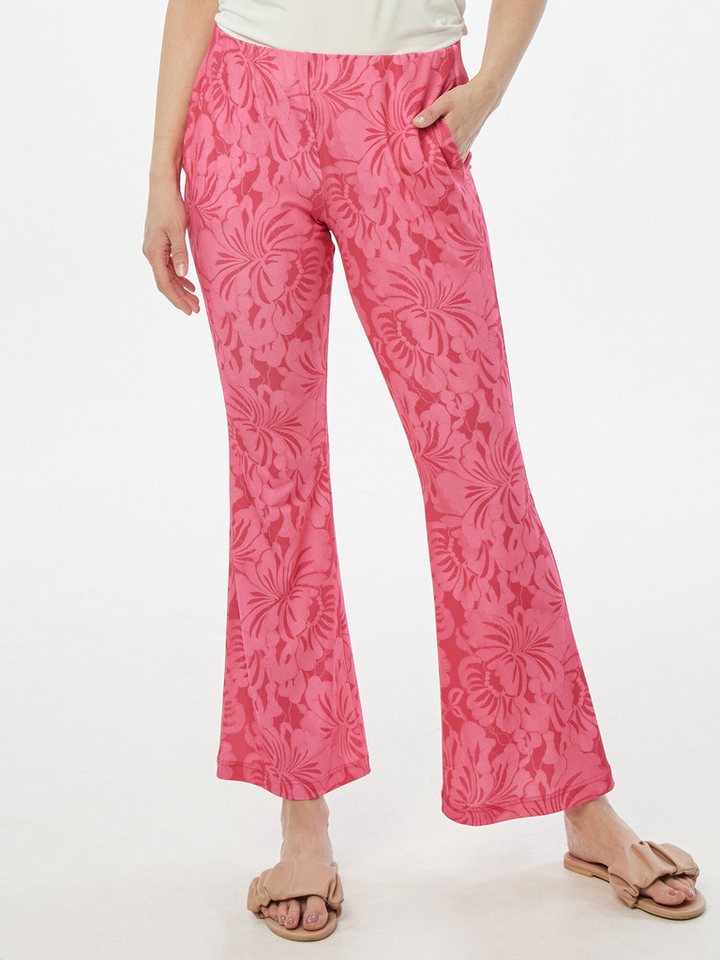 Sarah Kern Stoffhose Jerseyhose Figurbetont mit Lace Print von Sarah Kern