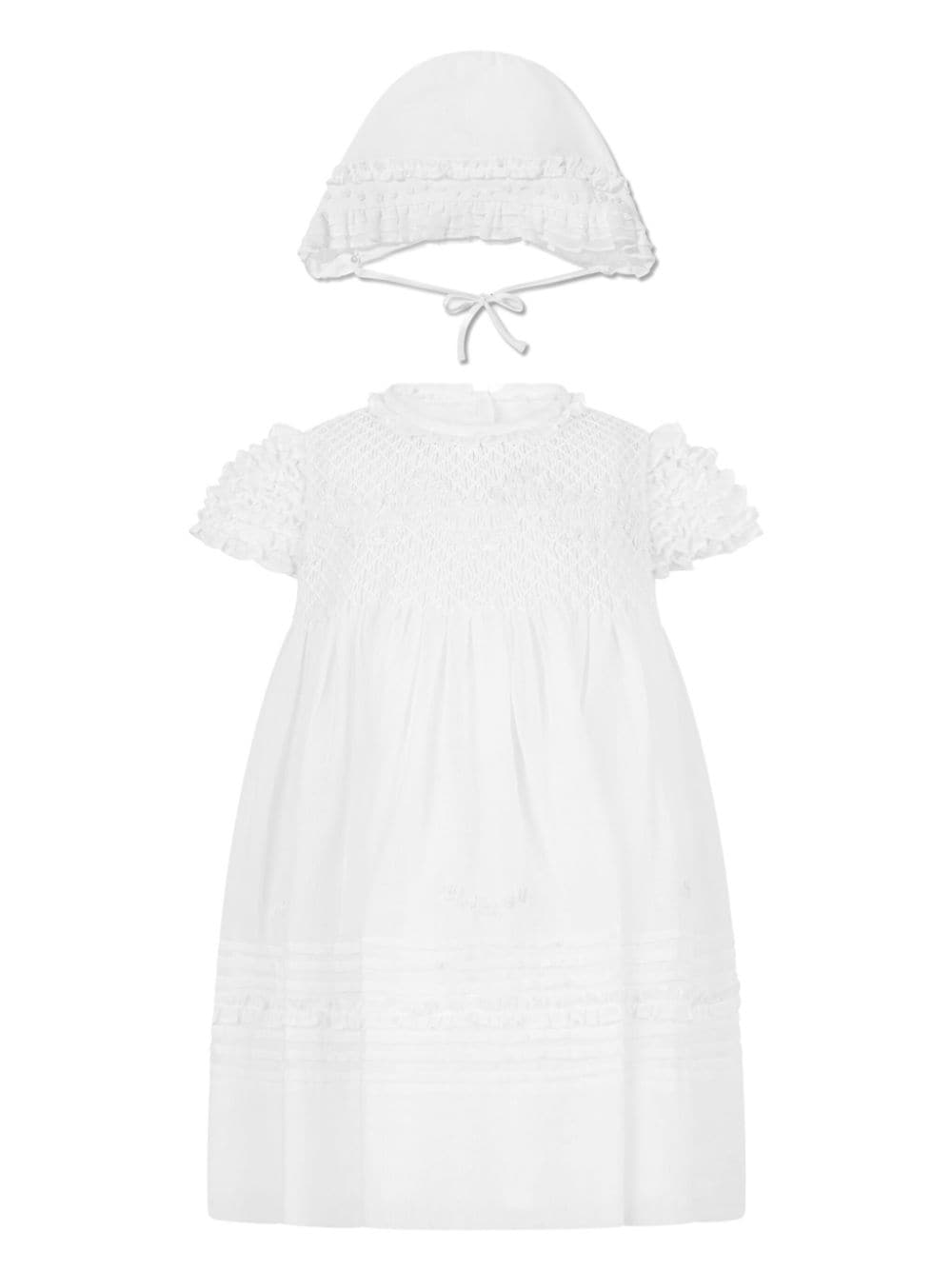 Sarah Louise Gesmoktes Kleid, 2er-Set - Weiß von Sarah Louise