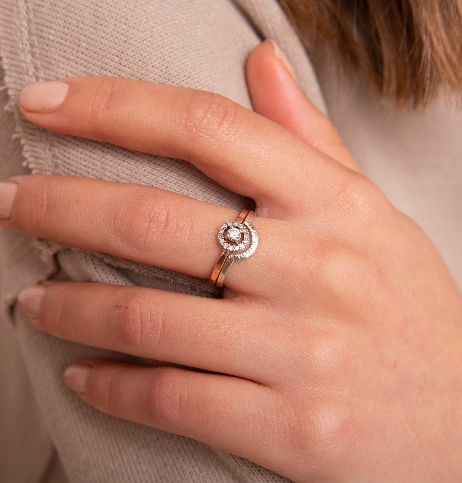 step Up Fee - Sonnenaufgang Goldband Silberband Förmiges Ehering Hochzeitsschmuck Alternative Braut von SarahHickeyJewellery