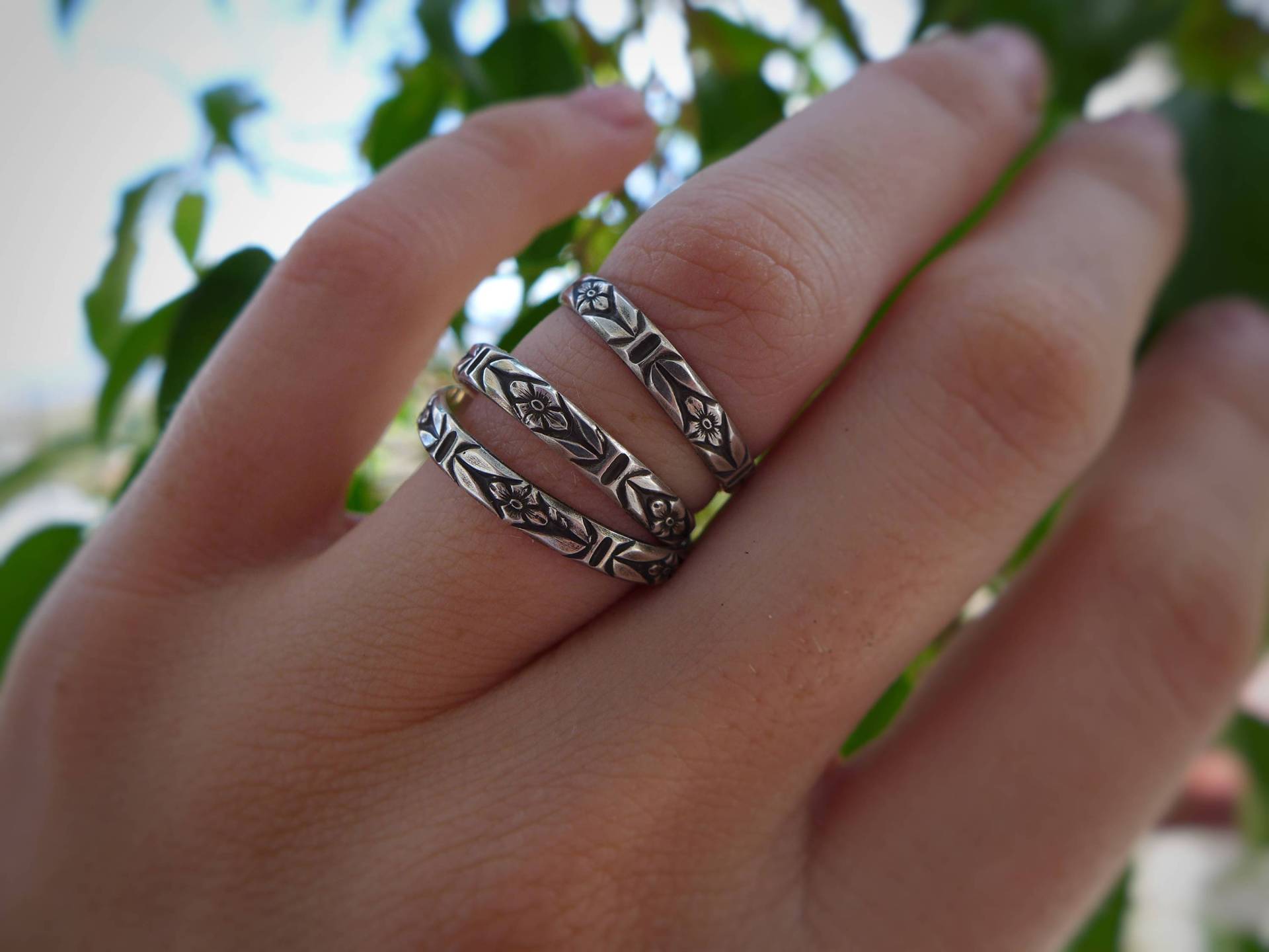 Blumen Ring // Sterling Silber von SarahJoyJewelry