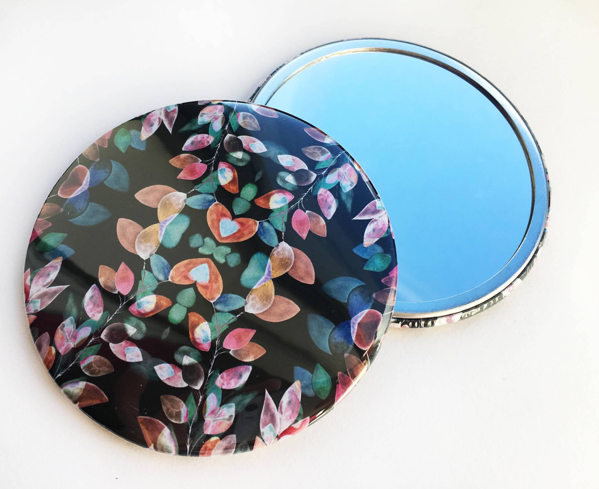 Taschenspiegel ~ Illustration Aquarell Design Florales Muster Print Accessoires Taschenformat Floral von SarahKateTextiles